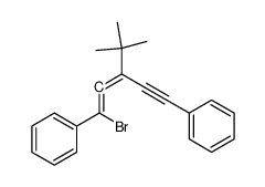 1-Brom-1,5-diphenyl-3-tert.butyl-pentadien-1,2-in-(4)结构式