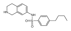 4-butyl-N-(1,2,3,4-tetrahydroisoquinolin-7-yl)benzenesulfonamide结构式