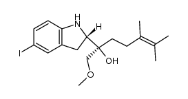 (2R)-2-[(2S)-2,3-dihydro-5-iodo-1H-indol-2-yl]-1-methoxy-5,6-dimethylhept-5-en-2-ol Structure