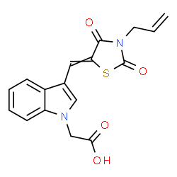 1H-Indole-1-aceticacid,3-[[2,4-dioxo-3-(2-propenyl)-5-thiazolidinylidene]methyl]-(9CI) picture