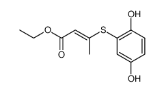 Ethyl-(E)-β-(2,5-dihydroxyphenylthio)-crotonat Structure