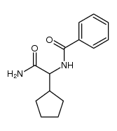 N-Benzoyl-α-cyclopentylglycine amide Structure