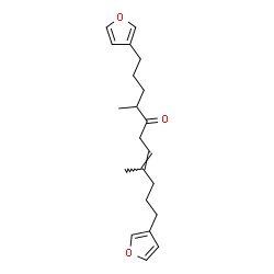 (7E)-1,11-Bis(3-furanyl)-4,8-dimethyl-7-undecen-5-one Structure