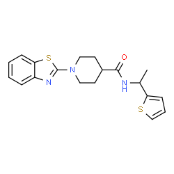 4-Piperidinecarboxamide,1-(2-benzothiazolyl)-N-[1-(2-thienyl)ethyl]-(9CI) Structure