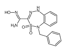 1-benzyl-N-hydroxy-2,2-dioxo-2,5-dihydro-1H-2λ6-benzo[1,2,4,5]thiatriazepine-3-carboximidic acid amide结构式