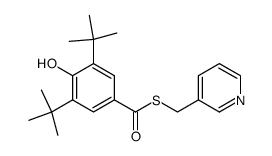 (3-Pyridylmethyl)-3,5-di-t-butyl-4-hydroxythiolobenzoat结构式