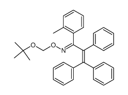 2,3,3-Triphenyl-1-o-tolyl-propenone O-tert-butoxymethyl-oxime Structure