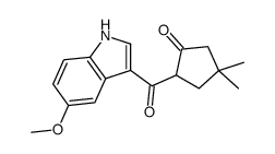 2-(5-methoxy-1H-indole-3-carbonyl)-4,4-dimethylcyclopentan-1-one结构式
