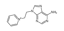 9-(2-pyridin-1-ium-1-ylethyl)purin-6-amine Structure