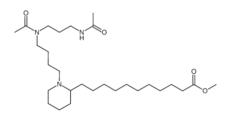 11-(1-{4-[Acetyl-(3-acetylamino-propyl)-amino]-butyl}-piperidin-2-yl)-undecanoic acid methyl ester结构式