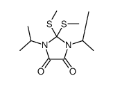 2,2-bis(methylsulfanyl)-1,3-di(propan-2-yl)imidazolidine-4,5-dione结构式