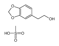 2-(1,3-benzodioxol-5-yl)ethanol,methanesulfonic acid结构式