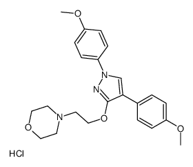 4-[2-[1,4-bis(4-methoxyphenyl)pyrazol-3-yl]oxyethyl]morpholine,hydrochloride Structure