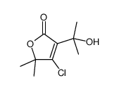 4-chloro-3-(2-hydroxypropan-2-yl)-5,5-dimethylfuran-2-one结构式
