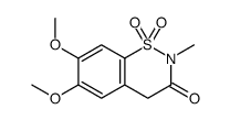 6,7-dimethoxy-2-methyl-1,1-dioxo-4H-1λ6,2-benzothiazin-3-one Structure