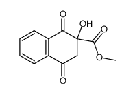 2-Hydroxy-1,4-dioxo-1,2,3,4-tetrahydro-naphthalene-2-carboxylic acid methyl ester结构式