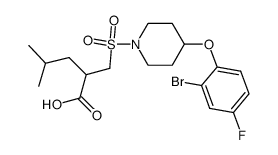 (R/S)-2-({[4-(2-bromo-4-fluorophenoxy)piperidin-1-yl]sulphonyl}methyl)-4-methylpentanoic acid Structure