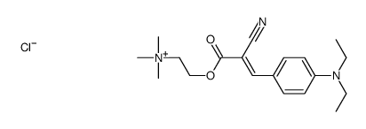 2-[[2-cyano-3-[4-(diethylamino)phenyl]-1-oxoallyl]oxy]trimethylammonium chloride Structure