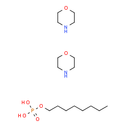 octyl dihydrogen phosphate, compound with morpholine (1:2)结构式
