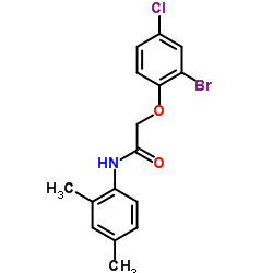 2-(2-Bromo-4-chlorophenoxy)-N-(2,4-dimethylphenyl)acetamide结构式