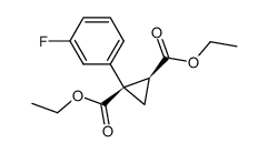 (1R,2S)-diethyl 1-(3-fluorophenyl)cyclopropane-1,2-dicarboxylate结构式