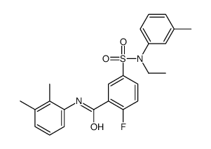 N-(2,3-dimethylphenyl)-5-[ethyl-(3-methylphenyl)sulfamoyl]-2-fluorobenzamide结构式