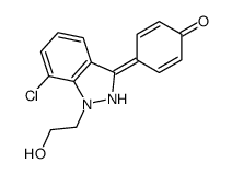 4-[7-chloro-1-(2-hydroxyethyl)-2H-indazol-3-ylidene]cyclohexa-2,5-dien-1-one结构式