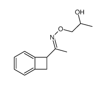 Bicyclo[4.2.0]octa-1,3,5-trien-7-yl(methyl) ketone O-(2-hydroxypropyl)oxime结构式