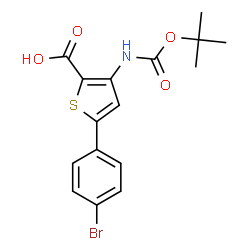 3-TERT-BUTOXYCARBONYLAMINO-5-(4-BROMOPHENYL)THIOPHENE-2-CARBOXYLICACID结构式