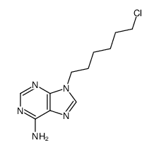 N9-(6-chlorohexyl)adenine结构式