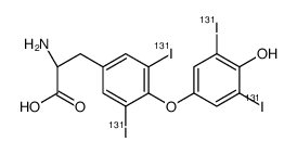 O-[4-Hydroxy-3,5-di(131I)iodophenyl]-3,5-di(131I)iodo-L-tyrosine结构式