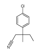 3-(4-chlorophenyl)-3-methylpentanenitrile结构式