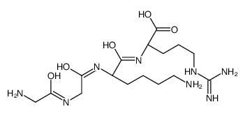 (2S)-2-[[(2S)-6-amino-2-[[2-[(2-aminoacetyl)amino]acetyl]amino]hexanoyl]amino]-5-(diaminomethylideneamino)pentanoic acid Structure