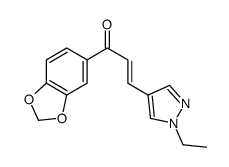 1-(1,3-benzodioxol-5-yl)-3-(1-ethylpyrazol-4-yl)prop-2-en-1-one Structure