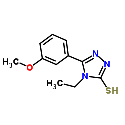 4-ETHYL-5-(3-METHOXYPHENYL)-4H-1,2,4-TRIAZOLE-3-THIOL结构式