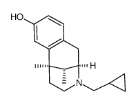 (2R,11R)-3-(Cyclopropylmethyl)-1,2,3,4,5,6-hexahydro-6,11-dimethyl-2α,6α-methano-3-benzazocine-8-ol结构式