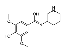 4-hydroxy-3,5-dimethoxy-N-piperidin-3-ylbenzamide结构式