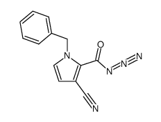 1-benzyl-3-cyano-1H-pyrrole-2-carbonyl azide结构式