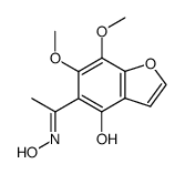 1-(6,7-dimethoxy-4-hydroxy-5-benzofuranyl)ethanone oxime Structure