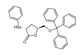 (4S)-(+)-2-phenylseleno-4-trityloxymethyl-butan-4-olide结构式