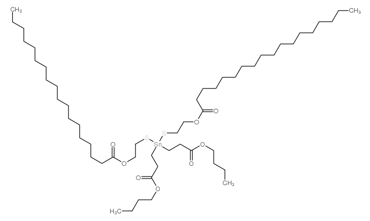 [bis(3-butoxy-3-oxopropyl)stannylene]bis(thioethylene) distearate structure