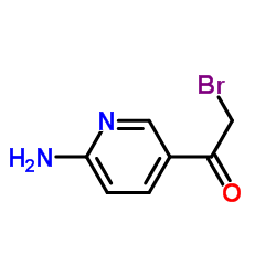 1-(6-aminopyridin-3-yl)-2-bromoethanone Structure