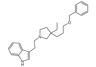 3-[2-[3-ethyl-3-(3-phenylmethoxypropyl)pyrrolidin-1-yl]ethyl]-1H-indole结构式