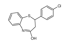 2-(4-chlorophenyl)-3,5-dihydro-2H-1,5-benzothiazepin-4-one Structure