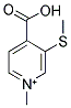 4-CARBOXY-1-METHYL-3-(METHYLSULFANYL)PYRIDINIUM结构式