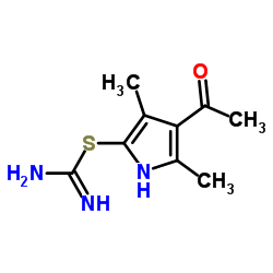 Pseudourea, 2-(4-acetyl-3,5-dimethylpyrrol-2-yl)-2-thio- (8CI) Structure