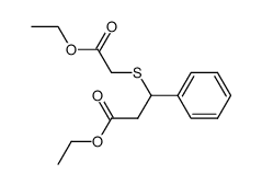 ethyl 3-(ethoxycarbonylmethylmercapto)-3-phenylpropanoate Structure