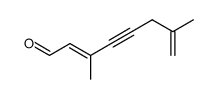 3,7-dimethyl-octa-2,7-dien-4-ynal结构式