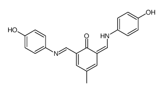 6-[(4-hydroxyanilino)methylidene]-2-[(4-hydroxyphenyl)iminomethyl]-4-methylcyclohexa-2,4-dien-1-one Structure