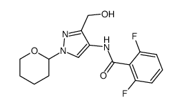 2,6-difluoro-N-[3-hydroxymethyl-1-(tetrahydro-pyran-2-yl)-1H-pyrazol-4-yl]-benzamide Structure